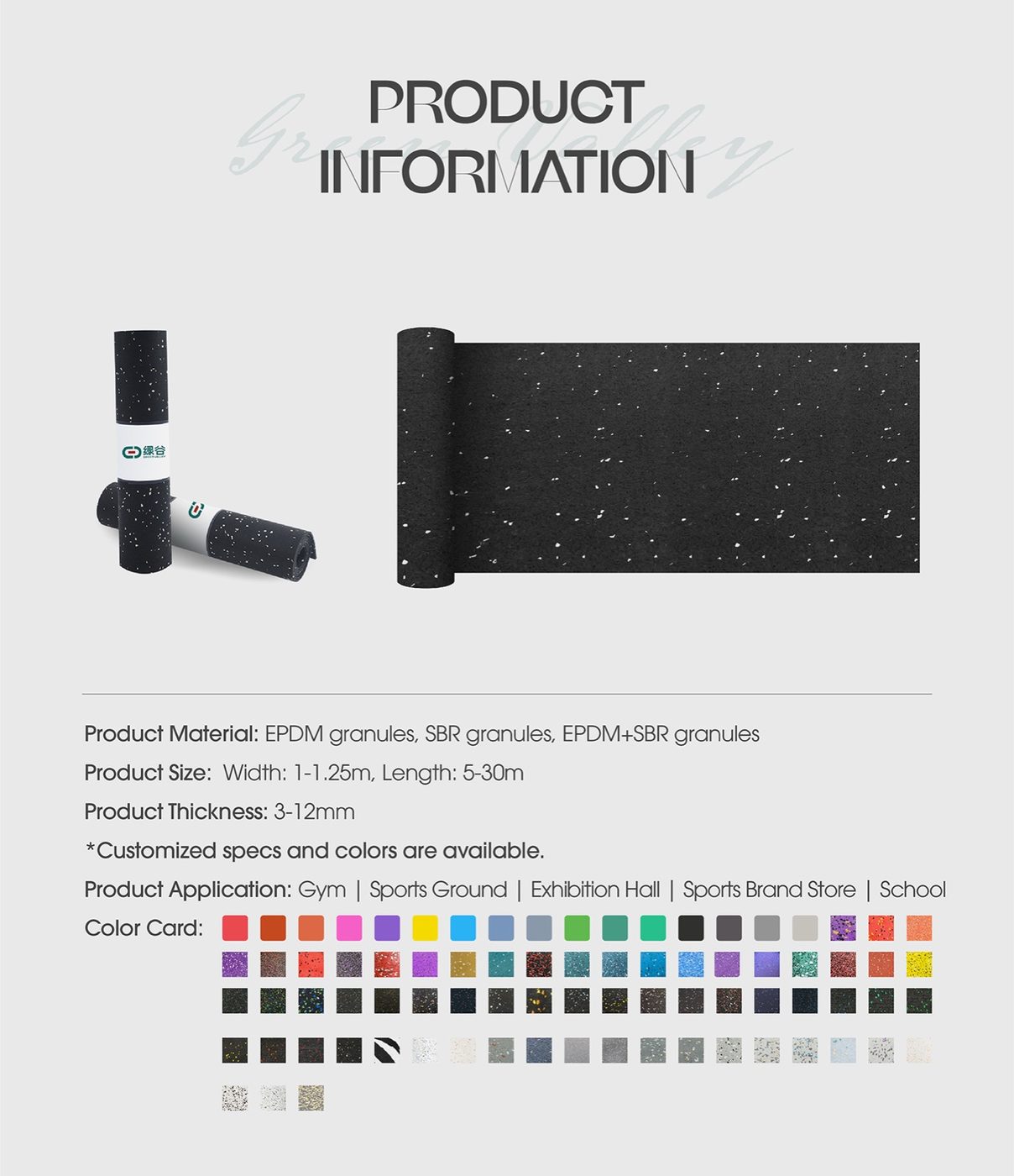 Color dots rubber roll (B-10) detailed technical sheet 3