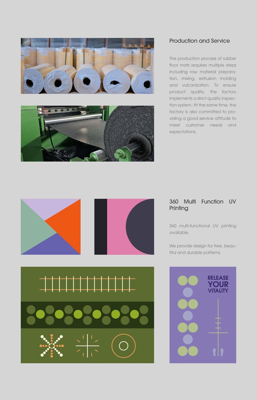 Color dots rubber roll (B-10) detailed technical sheet 5
