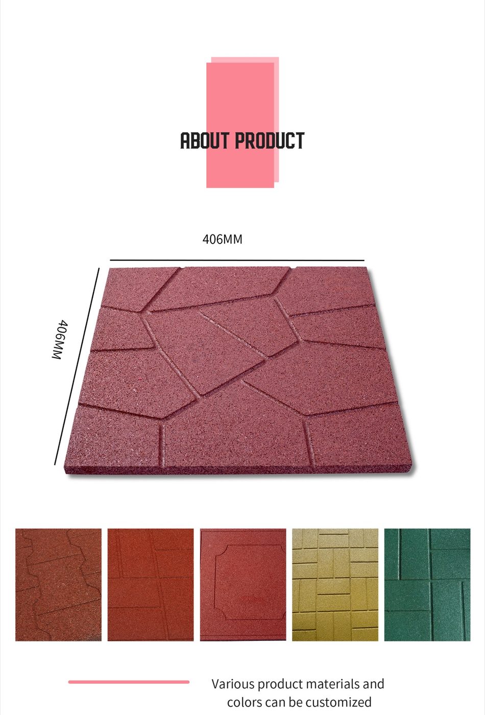Double-sided Rubber Brick detailed technical sheet 4