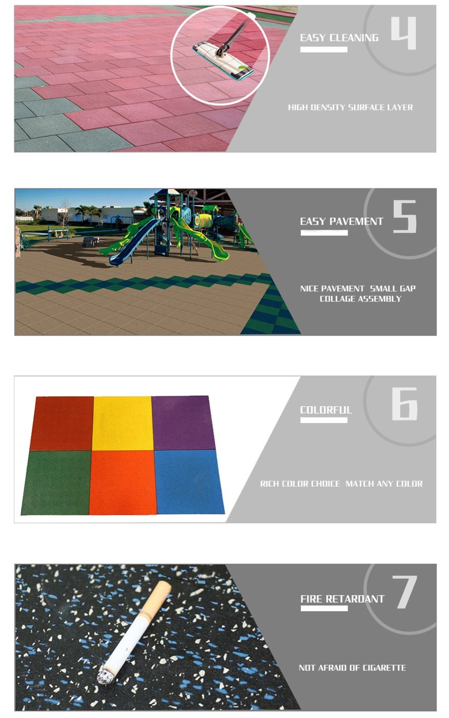 Lattice Bottom Rubber Floor Tile detailed technical sheet 2