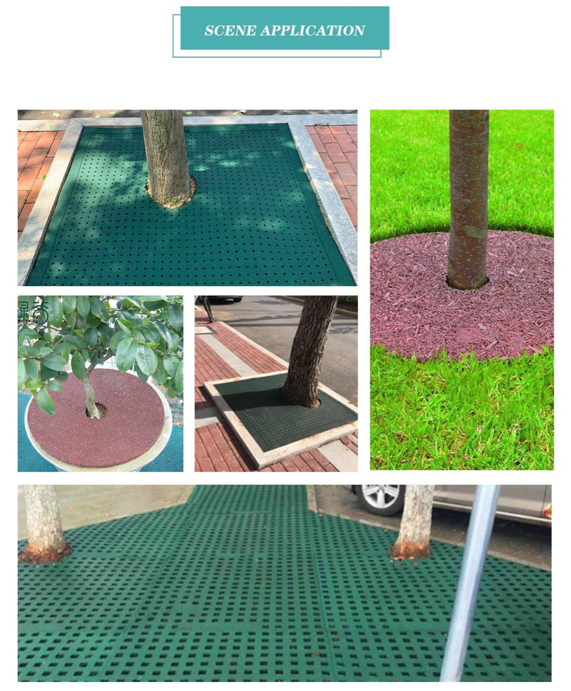 Green Big Rubber Mulch Tree Ring detailed technical sheet 4