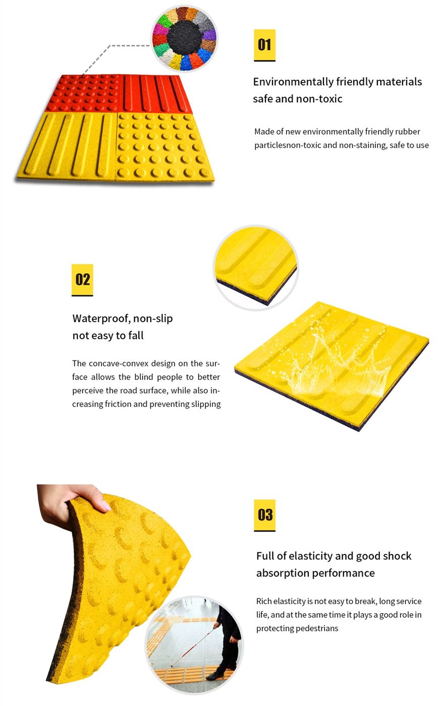 Tactile Rubber Tile(T-GR-BR-SBS) detailed technical sheet 2