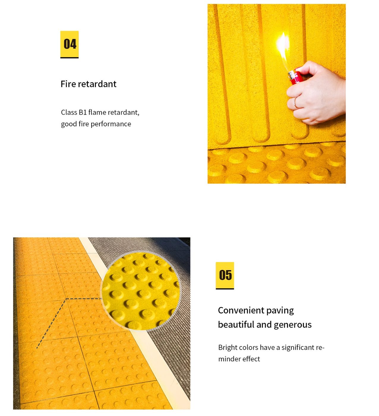 Tactile Rubber Tile(T-GR-BR-SBS) detailed technical sheet 3